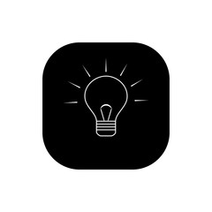 Lamp idea creativity square icon vector