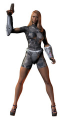 Fototapeta premium woman space warrior