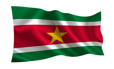 Flag of Suriname. Part of the series. 