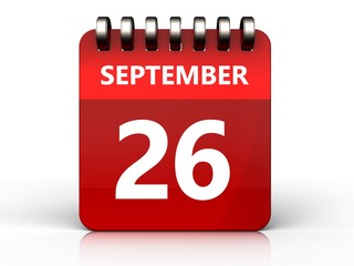 3d 26 september calendar
