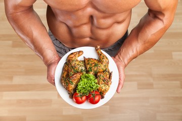 Healthy and unhealthy food.