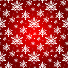 seamless snowflakes pattern and background vector illustration