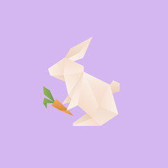 Animal origami icon vector