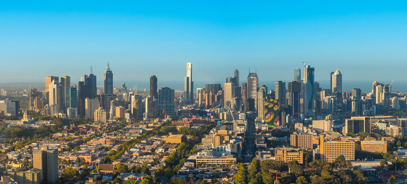 Melbourne Skyline Sunrise