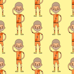 National Euro Cup soccer football team seamless pattern vector illustration world game player captain leader in uniform sport men characters.