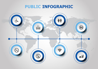 Infographic design with public icons