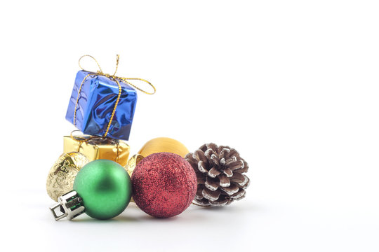 Christmas Decoration.Holiday Decoration lsolated on White Background.