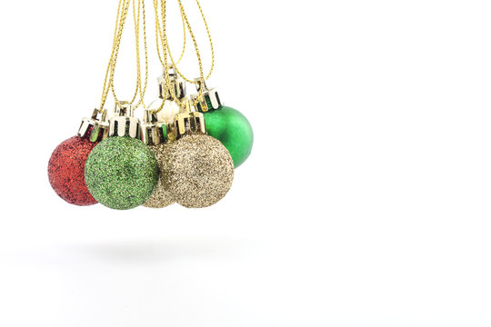 Christmas Ball Decoration.Holiday Decoration on White Background.