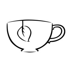 Tea cup vector icon