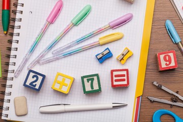 Math toy kids concept.