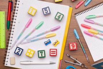 Math toy kids concept.