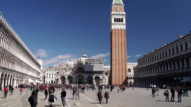 Time-lapse, St. Marks Square in Italy