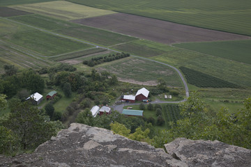 Views from the trail to the summit of Vroman's Nose, a hill in Middleburgh, Schoharie County, New York.