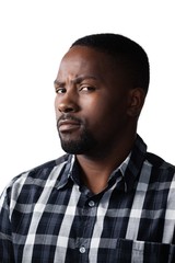 Obraz premium Man standing against white background