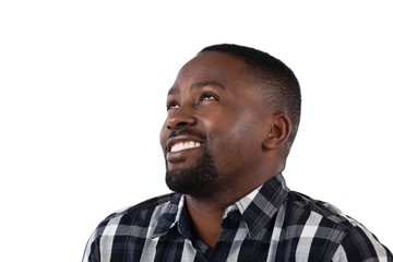 Obraz premium Man standing against white background