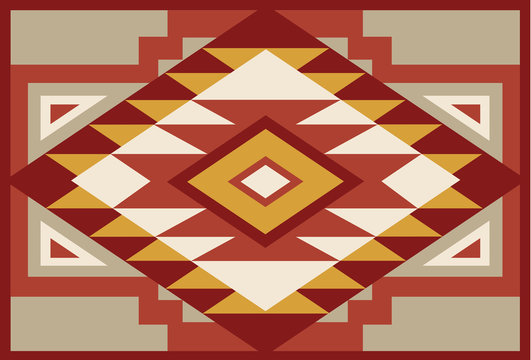 Abstract Red and Beige Southwest Native Background 1