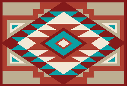 Abstract Red and Beige Southwest Native Background 3