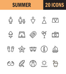 Summer flat icon