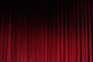 Red Curtain close before theatre drama begin