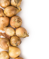 Portion of White Onions isolated on white