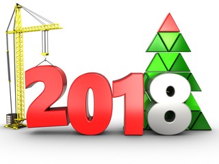 3d 2018 year with crane