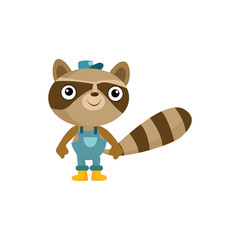 Racoon Cartoon Vector Illustration
