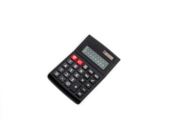Used black calculator on white background