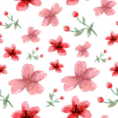 Flowers and leaves pattern