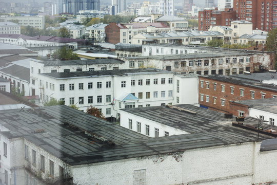 The view of the prison of preliminary detention in Yekaterinburg, Russia