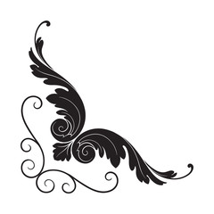 Fototapeta premium Classical baroque ornament vector 