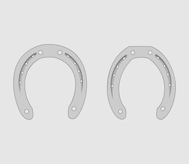 Set of Horseshoe icons isolated . Vector illustration