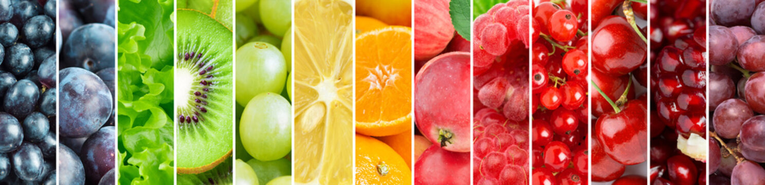 Background of color fresh fruits