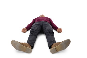 Full length of man lying down - Powered by Adobe