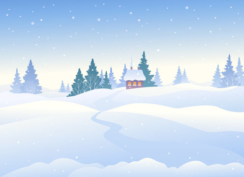 Winter day background