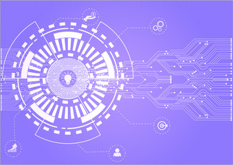 purple digital technology and business concept. vector illustration background