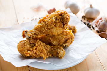 fried chicken on paper