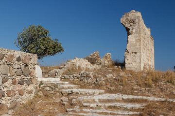 Ruins of the medieval Venetian fort Antimachia, Kos island, Greece