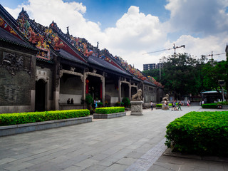 Fototapeta premium chen-jia-ci, ancestral hall of Chen clan academy, CIRCA August 2017, Guangzhou, CHINA