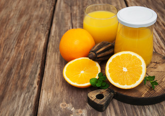 Jar of orange juice