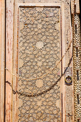 in   iran  old wooden  door