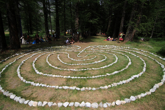 labyrinth of stones