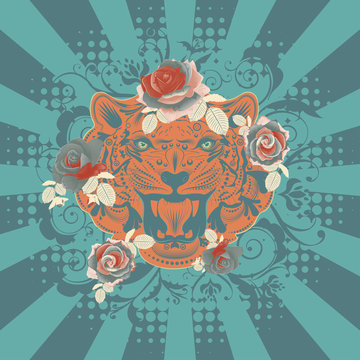 Ornamental Tiger Portrait