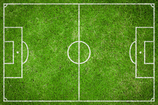 Football field or image of natural green grass soccer field. top view background