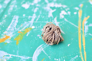 bundle of rope on dirty background