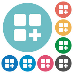 Obraz premium Add new component flat round icons