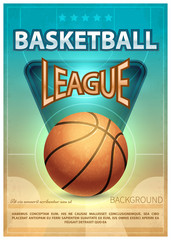 Basketball tournament sports vector poster
