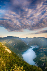 Fototapeta premium Tara mountain and Drina river canyon landscape