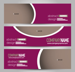 Banner template. Abstract background for design,  business, education, advertisement. Red color. Vector  illustration.