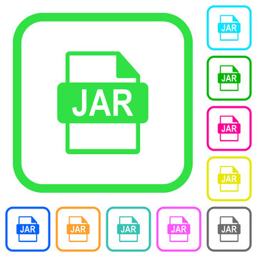 JAR file format vivid colored flat icons icons