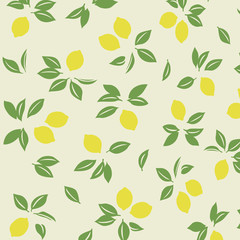 Japanese spring lemon pattern